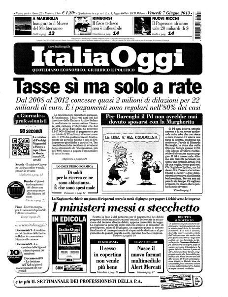 Italia oggi : quotidiano di economia finanza e politica